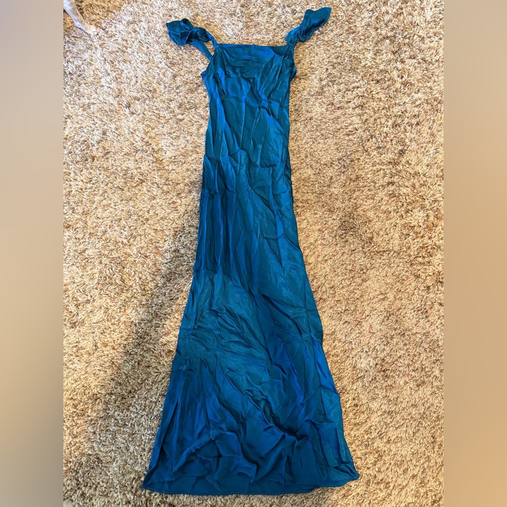 Anthropologie Teal Maxi Dress
